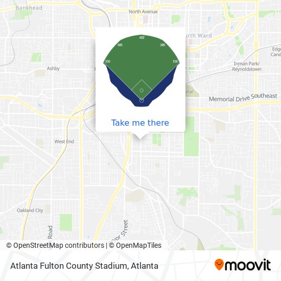 Mapa de Atlanta Fulton County Stadium