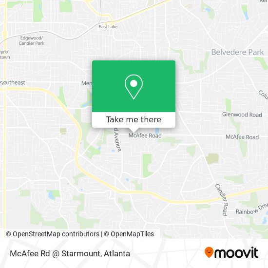 McAfee Rd @ Starmount map