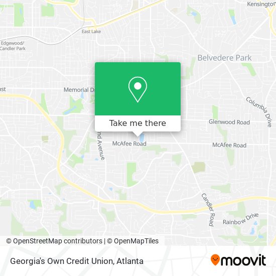 Georgia's Own Credit Union map