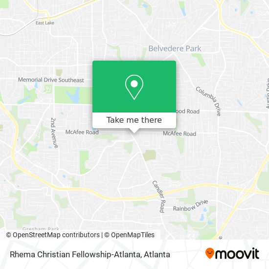 Mapa de Rhema Christian Fellowship-Atlanta