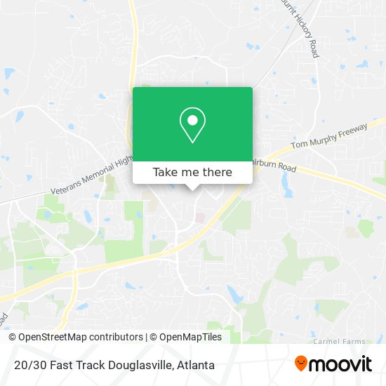 Mapa de 20/30 Fast Track Douglasville