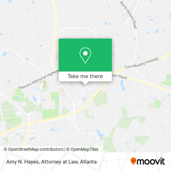 Amy N. Hayes, Attorney at Law map
