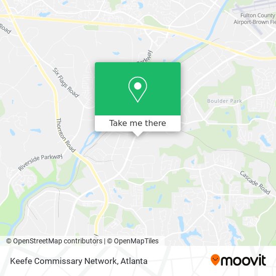 Mapa de Keefe Commissary Network