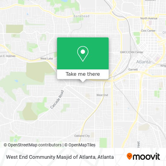 Mapa de West End Community Masjid of Atlanta