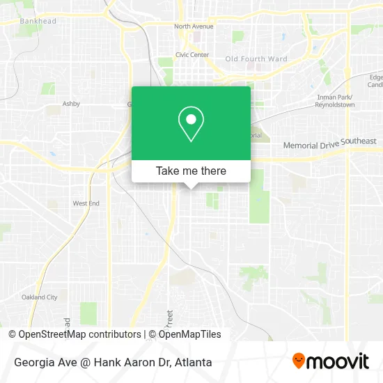 Georgia Ave @ Hank Aaron Dr map