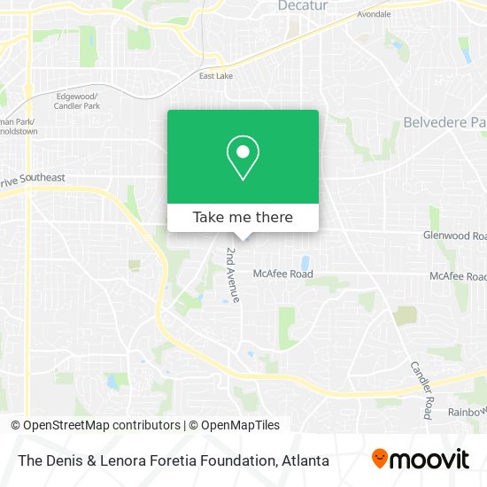 The Denis & Lenora Foretia Foundation map