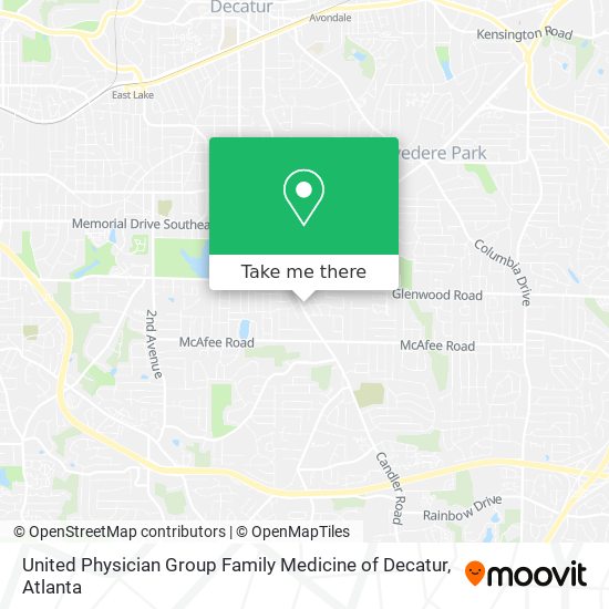 Mapa de United Physician Group Family Medicine of Decatur