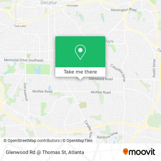 Mapa de Glenwood Rd @ Thomas St