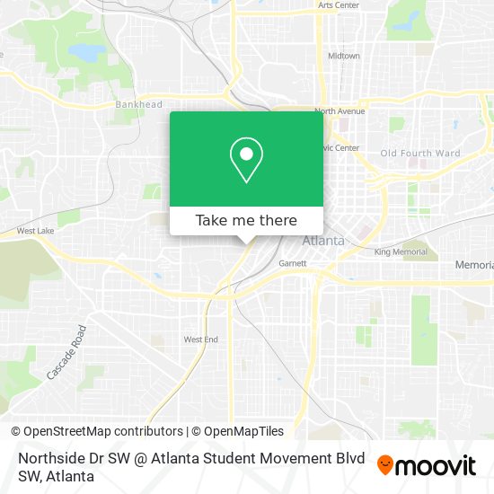 Northside Dr SW @ Atlanta Student Movement Blvd SW map