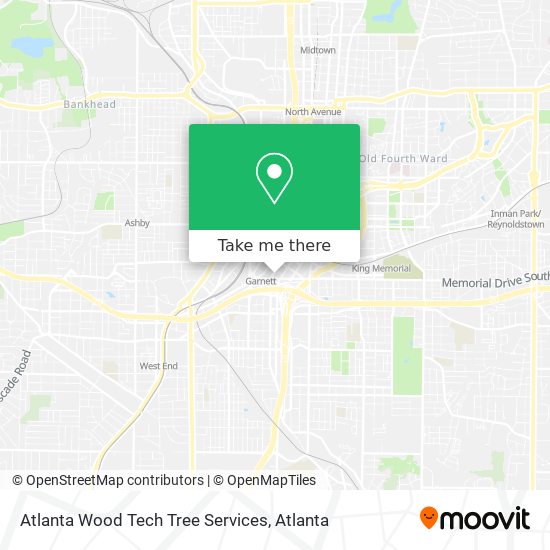 Atlanta Wood Tech Tree Services map