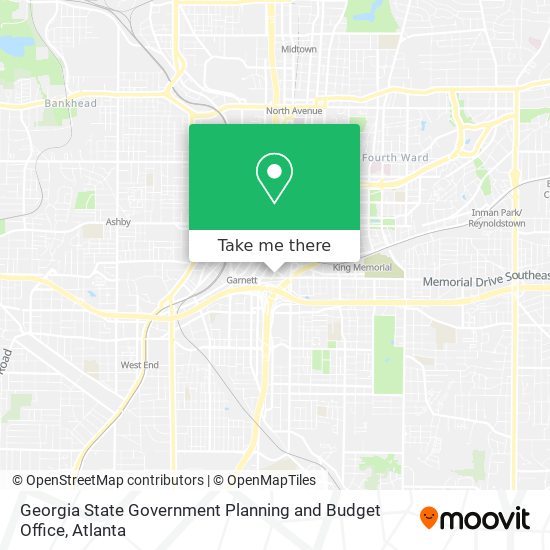 Georgia State Government Planning and Budget Office map