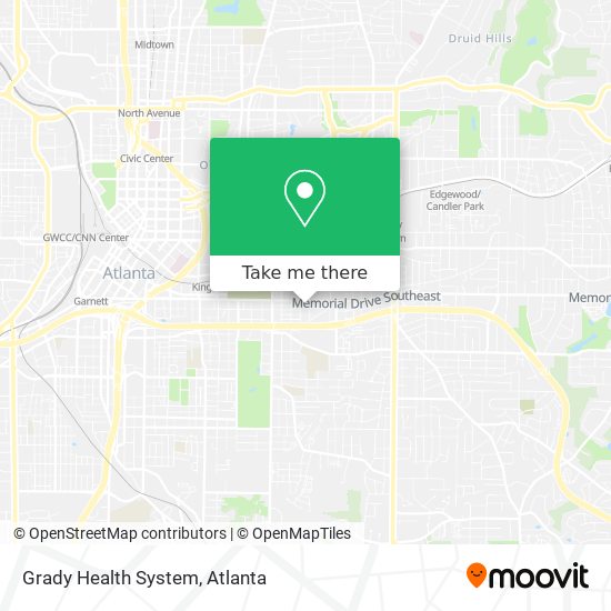 Grady Health System map