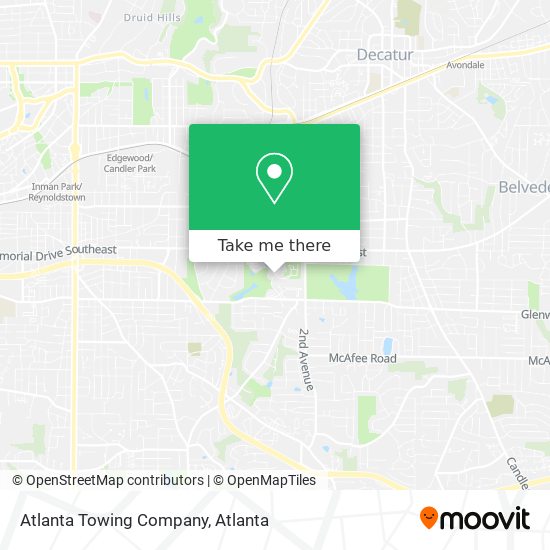 Mapa de Atlanta Towing Company