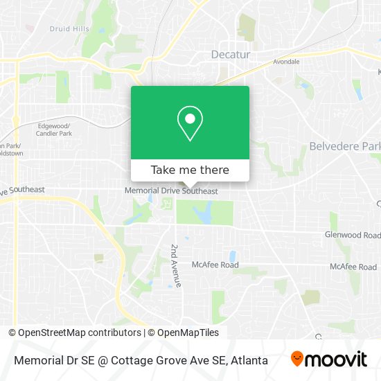 Mapa de Memorial Dr SE @ Cottage Grove Ave SE