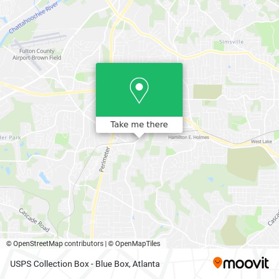 Mapa de USPS Collection Box - Blue Box