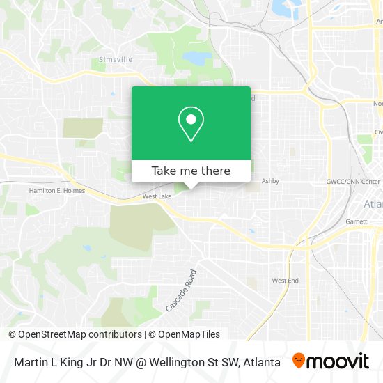 Mapa de Martin L King Jr Dr NW @ Wellington St SW