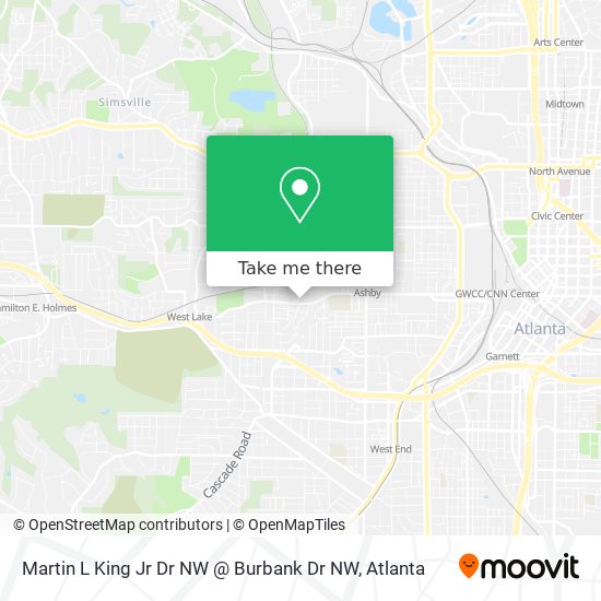 Martin L King Jr Dr NW @ Burbank Dr NW map