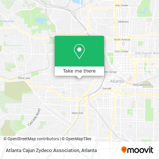 Atlanta Cajun Zydeco Association map