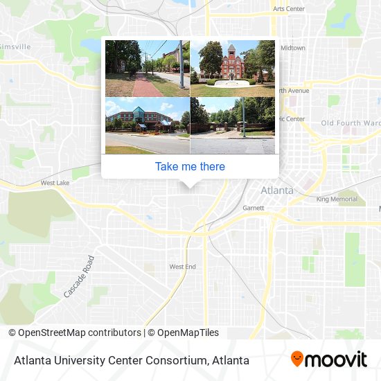 Mapa de Atlanta University Center Consortium