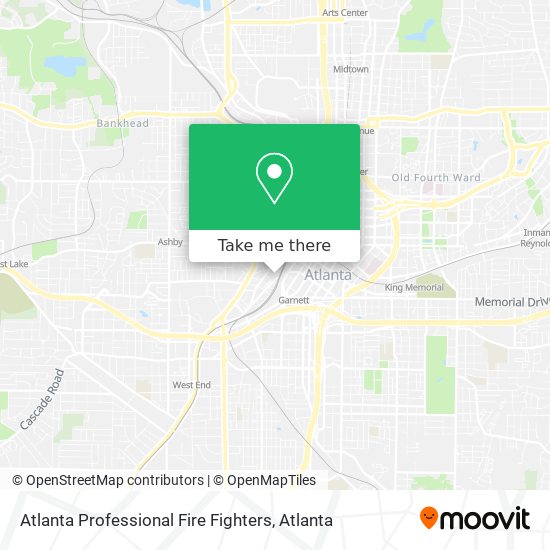 Atlanta Professional Fire Fighters map