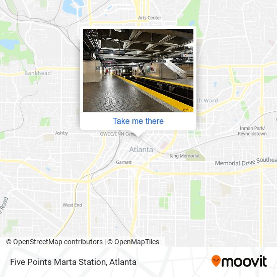 Five Points Marta Station map