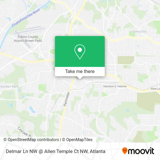 Mapa de Delmar Ln NW @ Allen Temple Ct NW