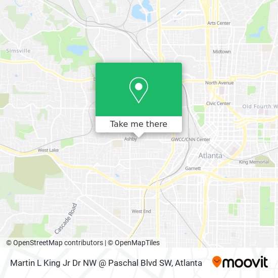 Martin L King Jr Dr NW @ Paschal Blvd SW map