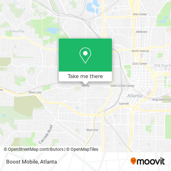 Mapa de Boost Mobile