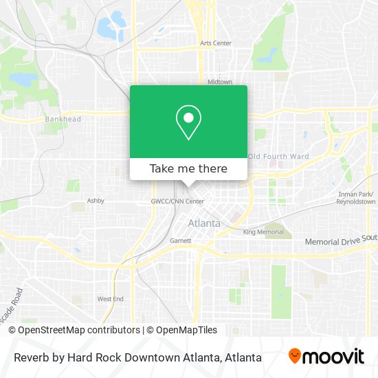 Reverb by Hard Rock Downtown Atlanta map
