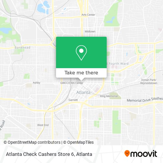 Atlanta Check Cashers Store 6 map