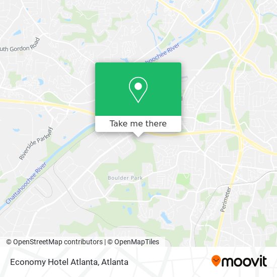 Mapa de Economy Hotel Atlanta