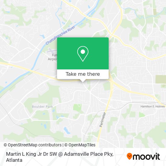 Mapa de Martin L King Jr Dr SW @ Adamsville Place Pky