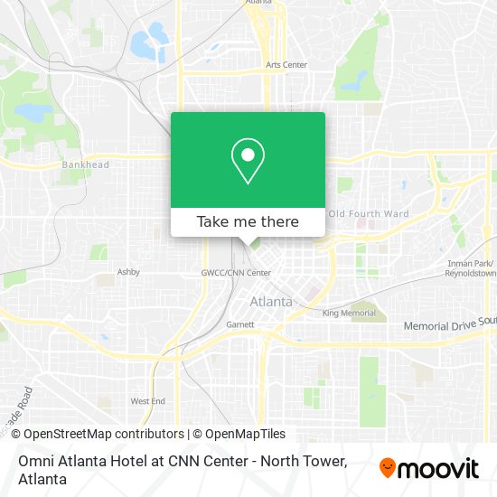 Mapa de Omni Atlanta Hotel at CNN Center - North Tower