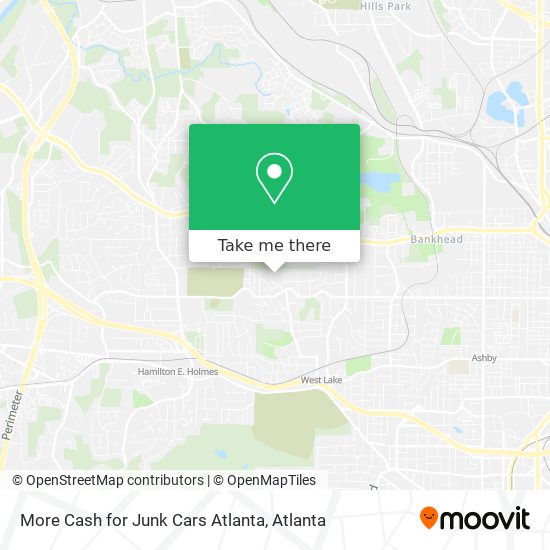 More Cash for Junk Cars Atlanta map