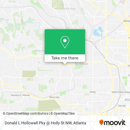 Mapa de Donald L Hollowell Pky @ Holly St NW