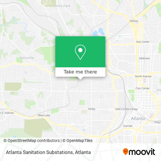 Atlanta Sanitation Substations map