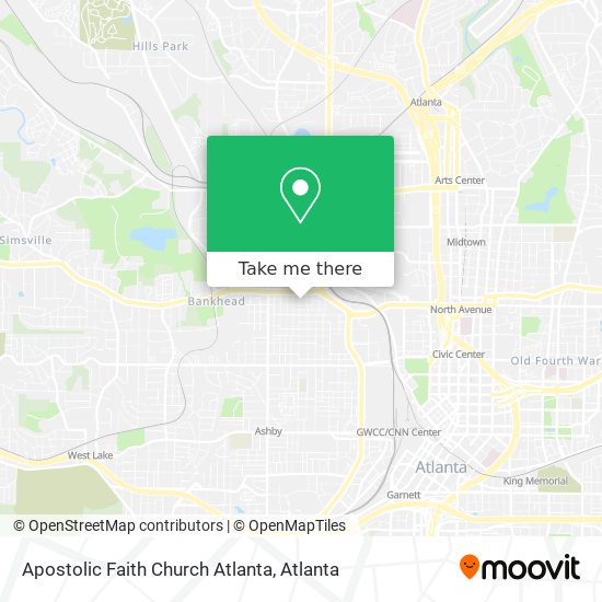 Apostolic Faith Church Atlanta map