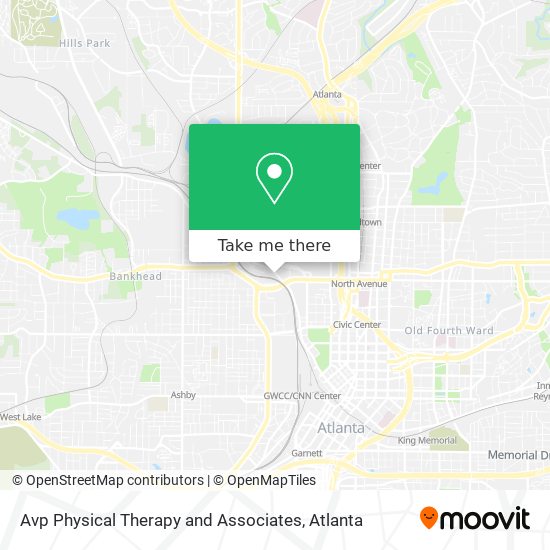 Mapa de Avp Physical Therapy and Associates
