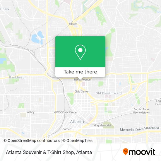 Mapa de Atlanta Souvenir & T-Shirt Shop