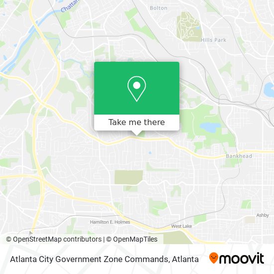 Mapa de Atlanta City Government Zone Commands