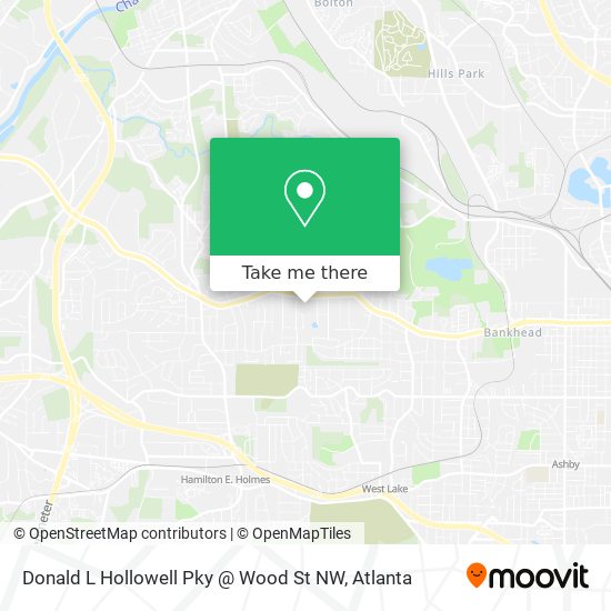 Donald L Hollowell Pky @ Wood St NW map