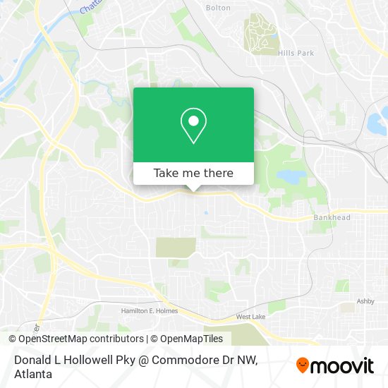 Mapa de Donald L Hollowell Pky @ Commodore Dr NW
