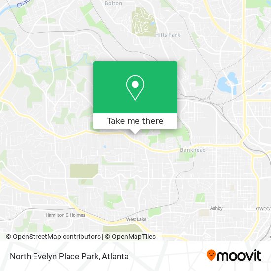 North Evelyn Place Park map