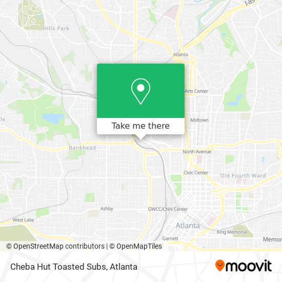 Mapa de Cheba Hut Toasted Subs