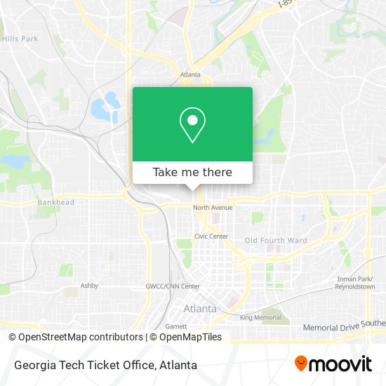 Georgia Tech Ticket Office map