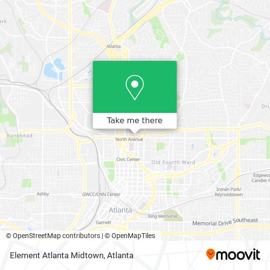 Element Atlanta Midtown map