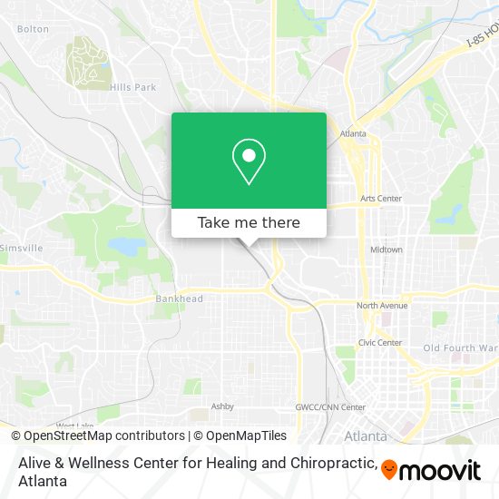Alive & Wellness Center for Healing and Chiropractic map