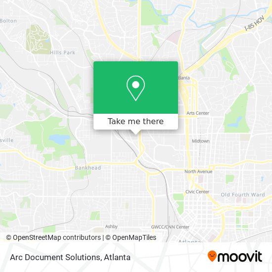 Mapa de Arc Document Solutions