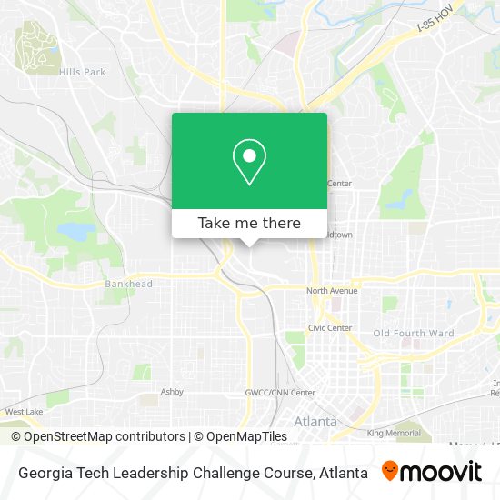 Mapa de Georgia Tech Leadership Challenge Course