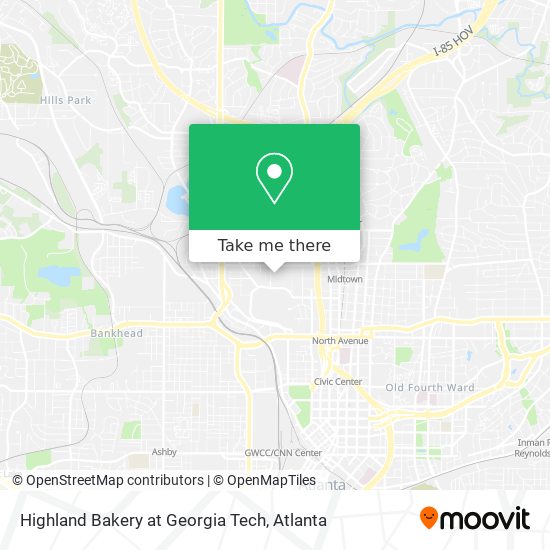 Highland Bakery at Georgia Tech map